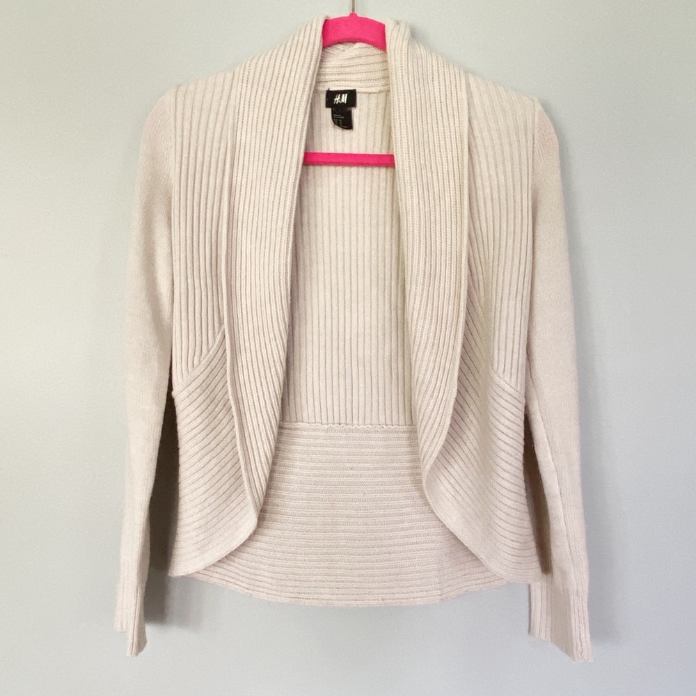 H&M nude cardigan